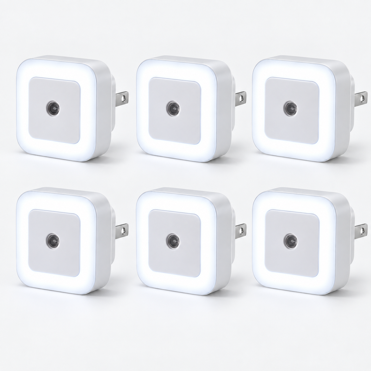 Dusk-to-Dawn Plug-In LED Night Lights – 6 Pack
