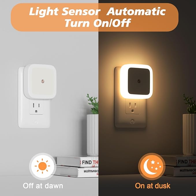 Dusk-to-Dawn Plug-In LED Night Lights – 6 Pack