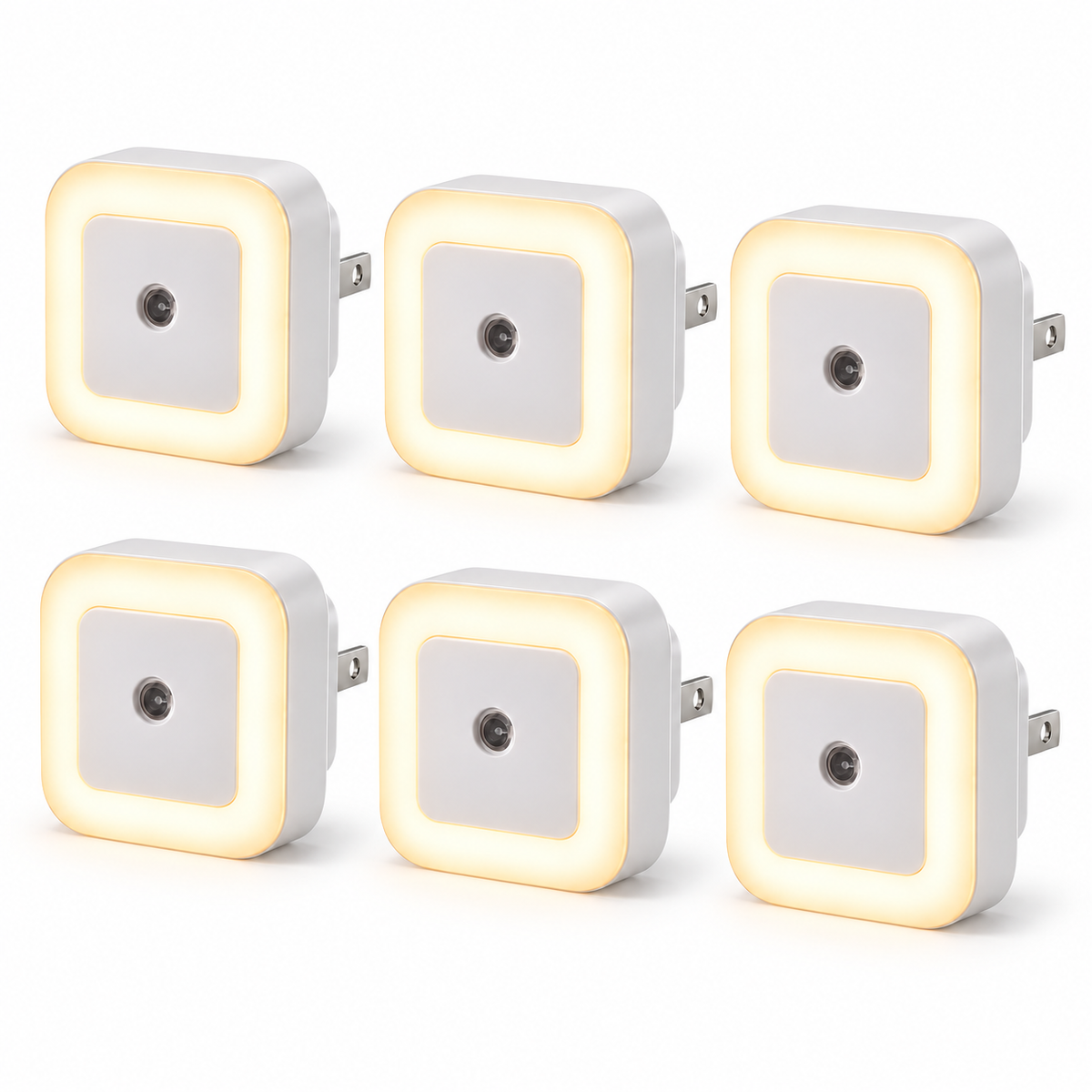 Dusk-to-Dawn Plug-In LED Night Lights – 6 Pack