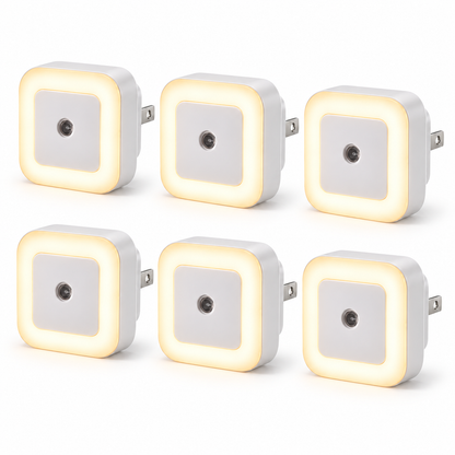 Dusk-to-Dawn Plug-In LED Night Lights – 6 Pack