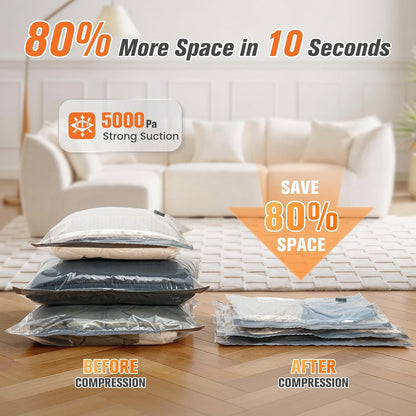 Travel Vacuum Storage Bags with Rechargeable Pump