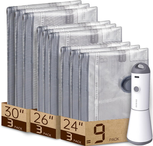 Travel Vacuum Storage Bags with Rechargeable Pump