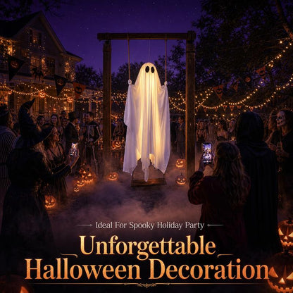 5FT Hanging Ghost Swing with Lights & Remote