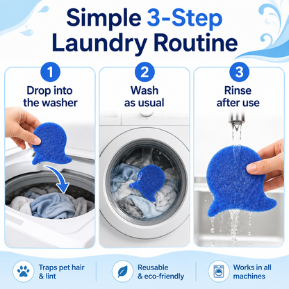 Reusable Pet Hair Catcher for Laundry