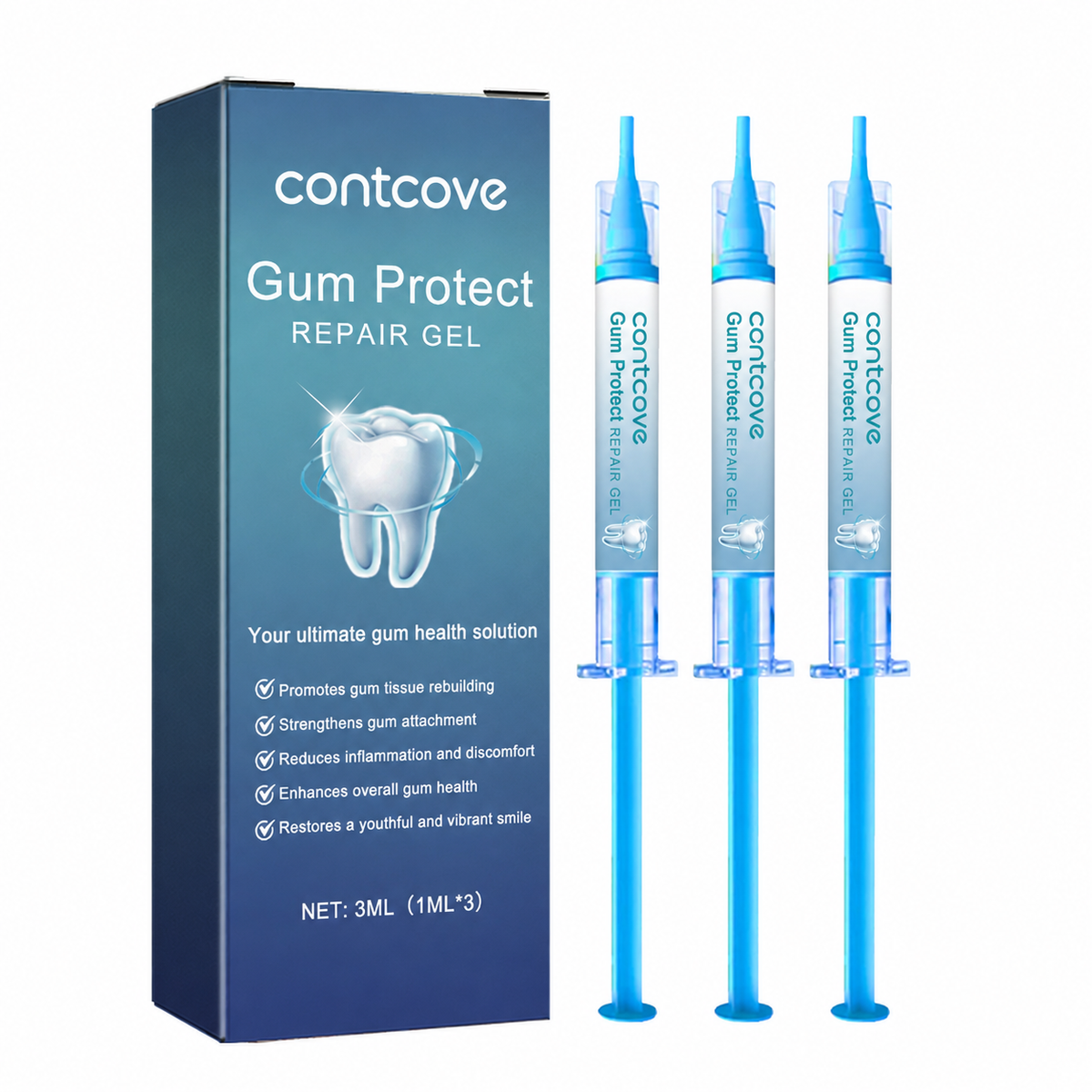 Contcove Gum Care Gel – Precision Applicator, 3 Pack