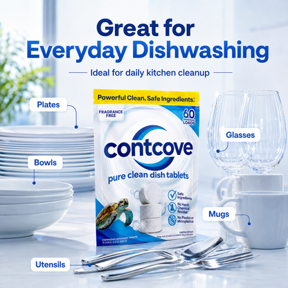 Contcove Dishwasher Detergent Tablets | Powerful Clean