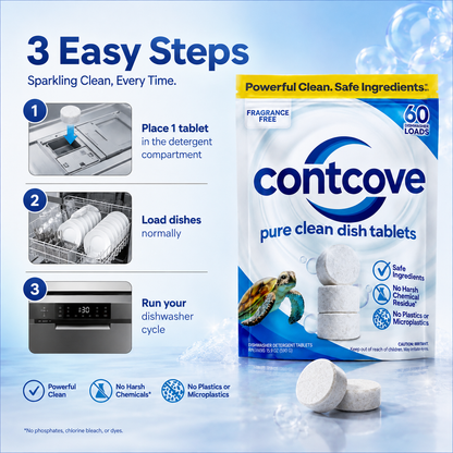 Contcove Dishwasher Detergent Tablets | Powerful Clean